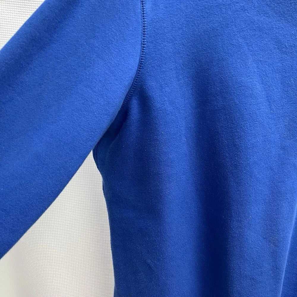 Vtg Nike Embroidered Mini‎ Swoosh Blue Sweatshirt 90’s Large Grunge
